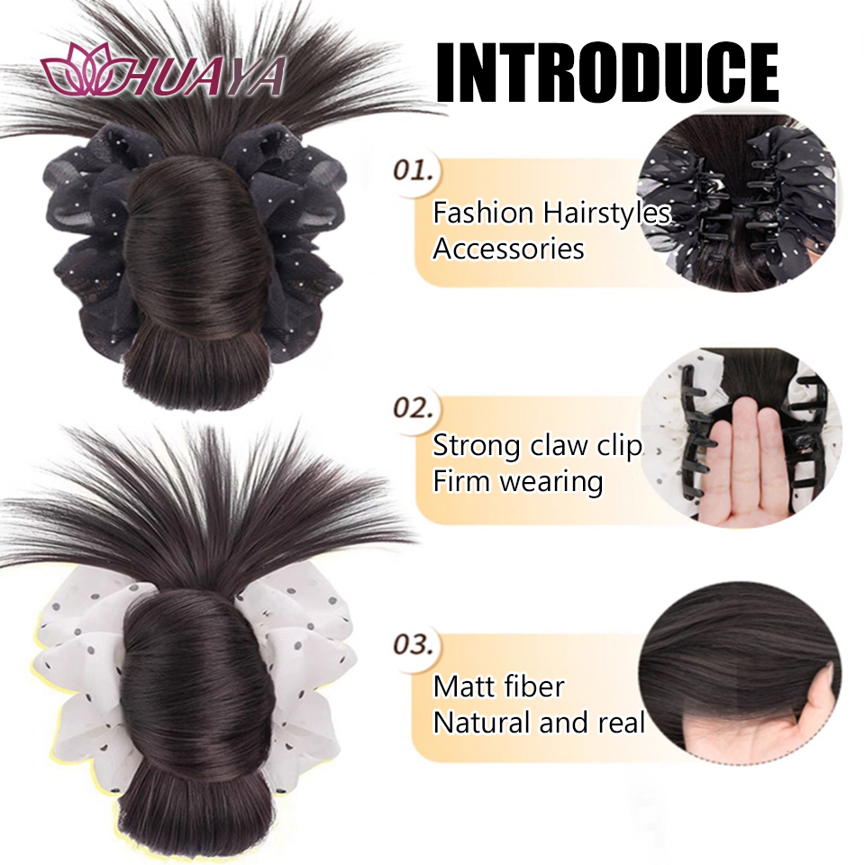 Synthetic Claw Clip Ponytail E - Claw Clip Messy Bun Hair Piece 评论和价格