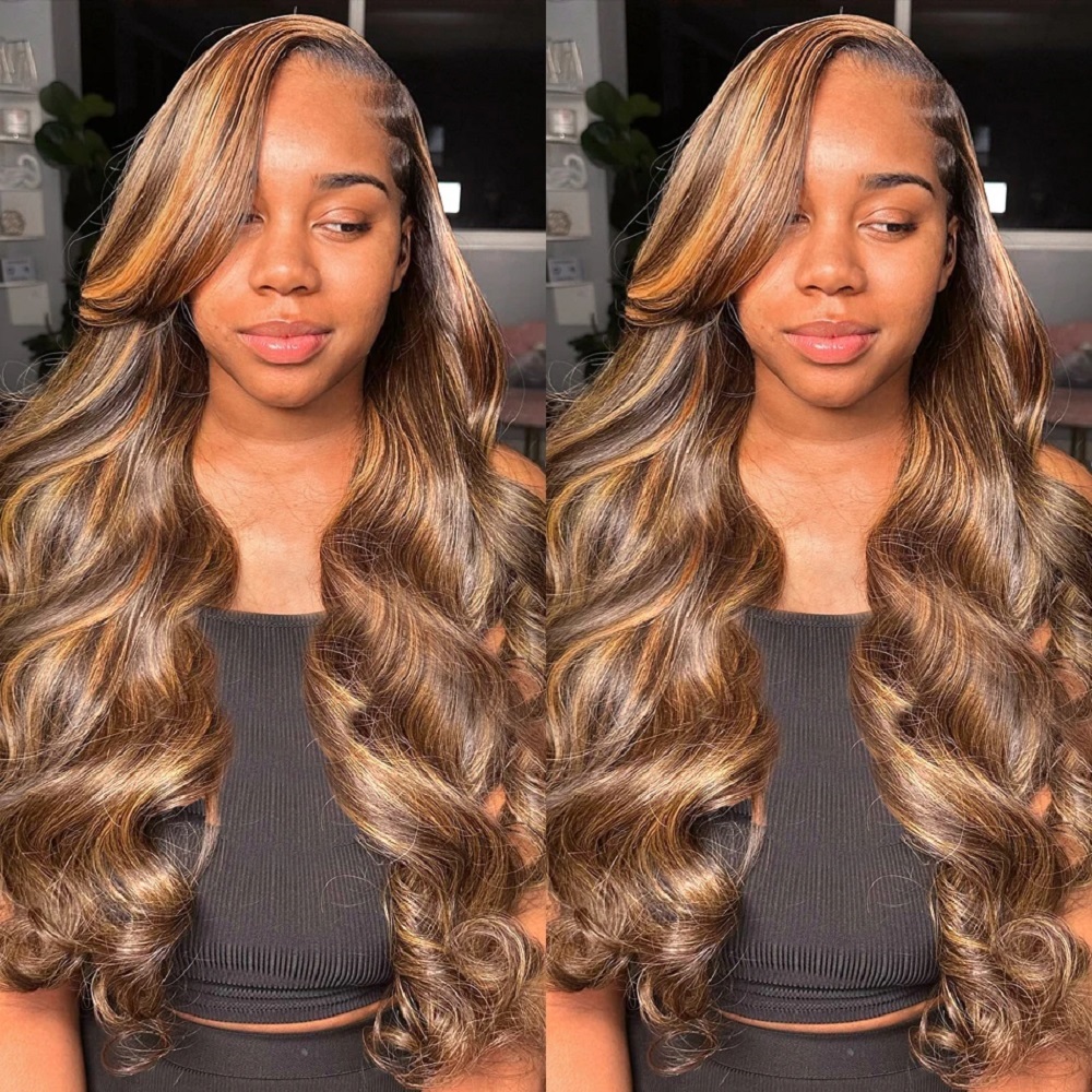 HD Highlight 46 Inch 13x4 Body - Lace Front Wigs 评论和价格
