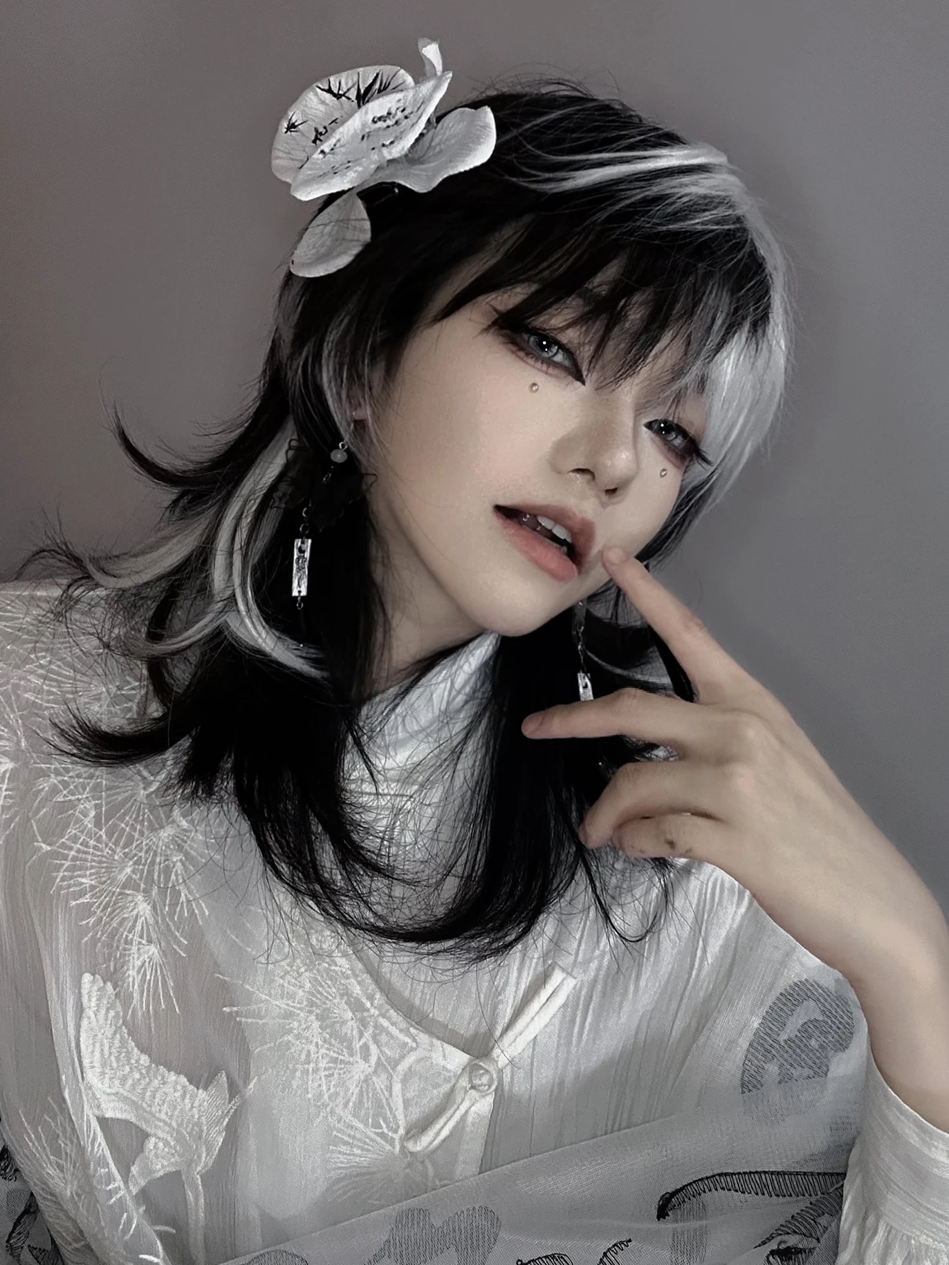 16Inch Black and White Color S - Synthetic Braided Wigs For Black Women 评论和价格