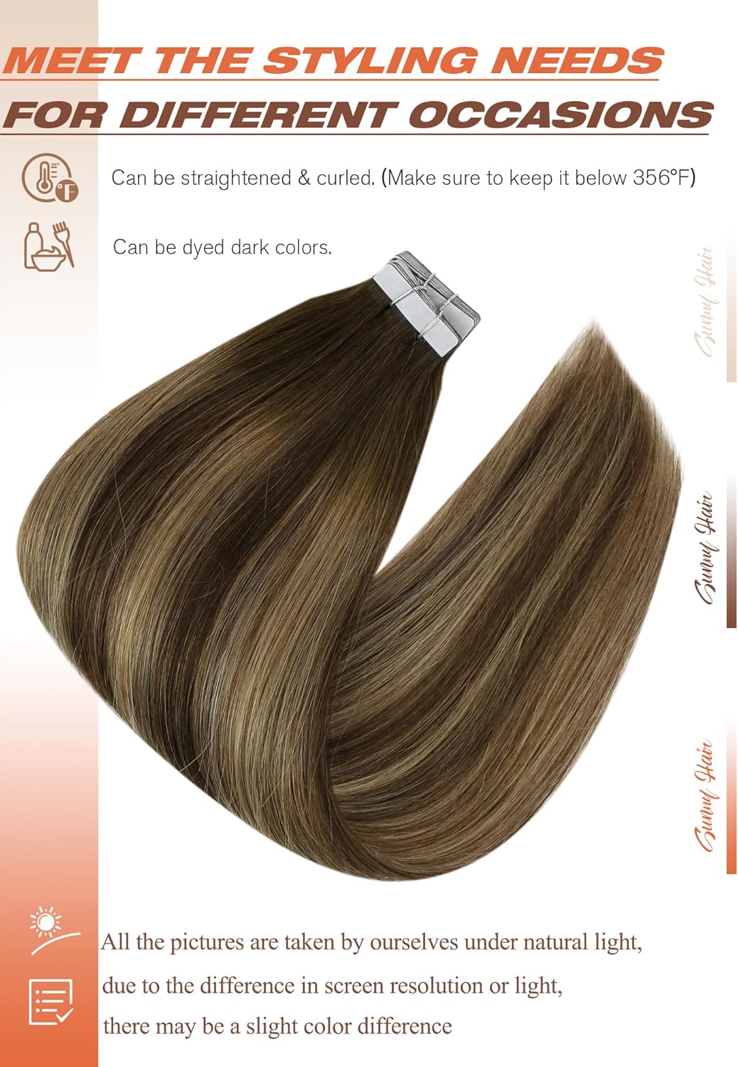 VeSunny Remy Tape In Hair Exte - Invisible Tape In Extensions Real Hair 评论和价格