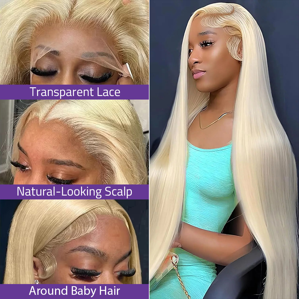 Blonde 613 Straight 13x4 Hd La - Hd Lace Frontal Wig Human Hair Pre Plucked 评论和价格