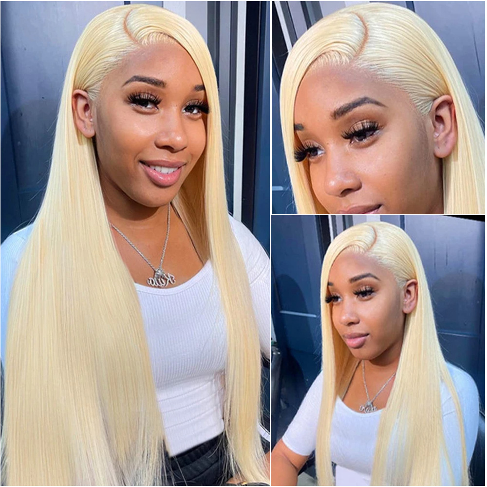 Blonde 613 Straight 13x4 Hd La - Hd Lace Frontal Wig Human Hair Pre Plucked 评论和价格