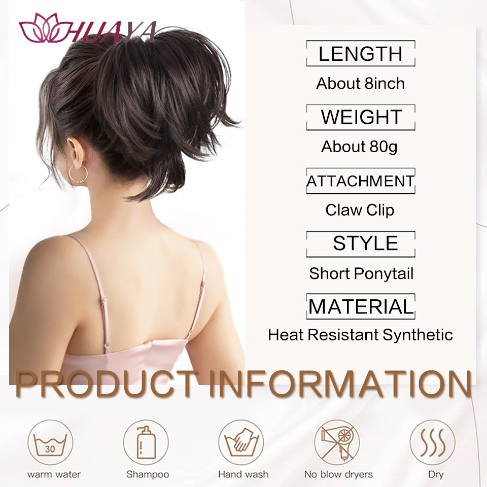 Hair Bun Ponytail Extension St - Claw Clip Messy Bun Hair Piece 评论和价格