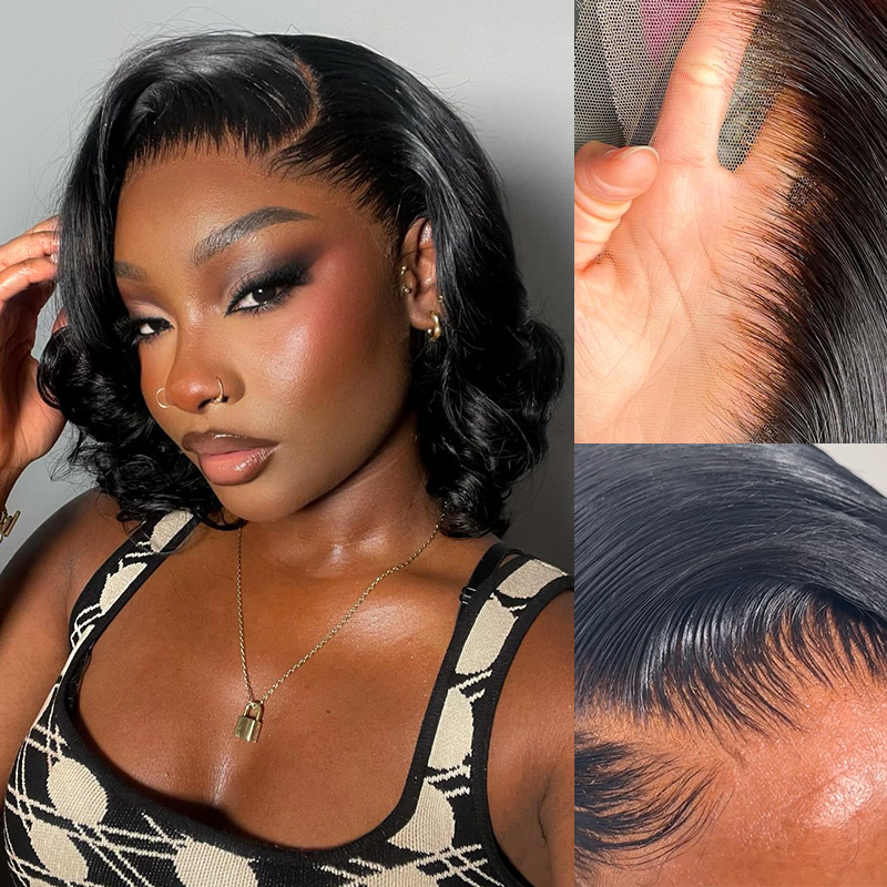 250% Density Human Hair Body W - Glueless Wear And Go Human Hair Wig 评论和价格