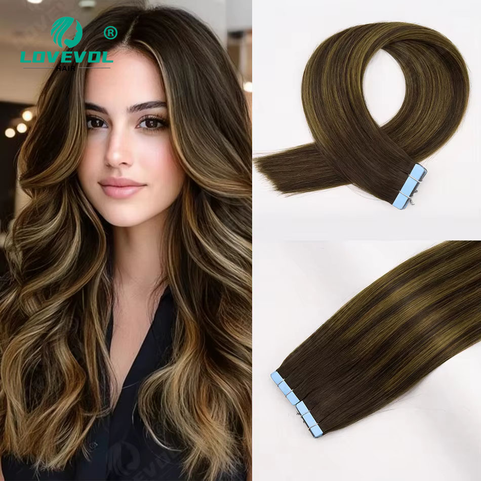 Fashion Highlight Tape In Hair - Invisible Tape In Extensions Real Hair 评论和价格