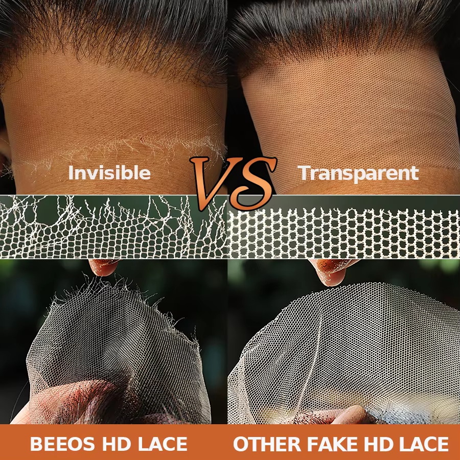 BEEOS Ultra Fitted 13X6 HD Tra - Hd Lace Frontal Wig Human Hair Pre Plucked 评论和价格