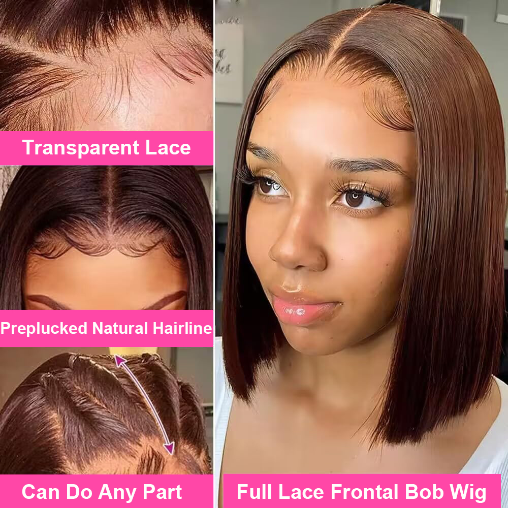 Straight Bob Lace Front Wig Hu - Glueless Wear And Go Human Hair Wig 评论和价格
