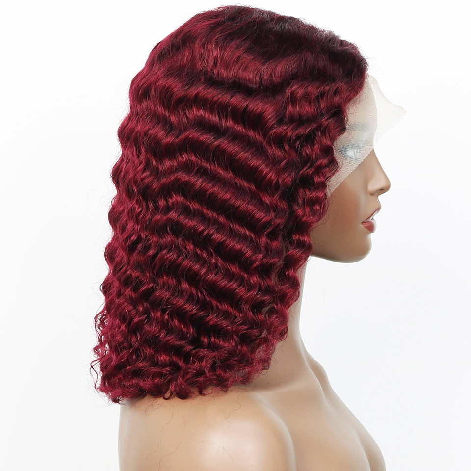 99j Burgundy Deep Bob Wig Huma - Glueless Wear And Go Human Hair Wig 评论和价格
