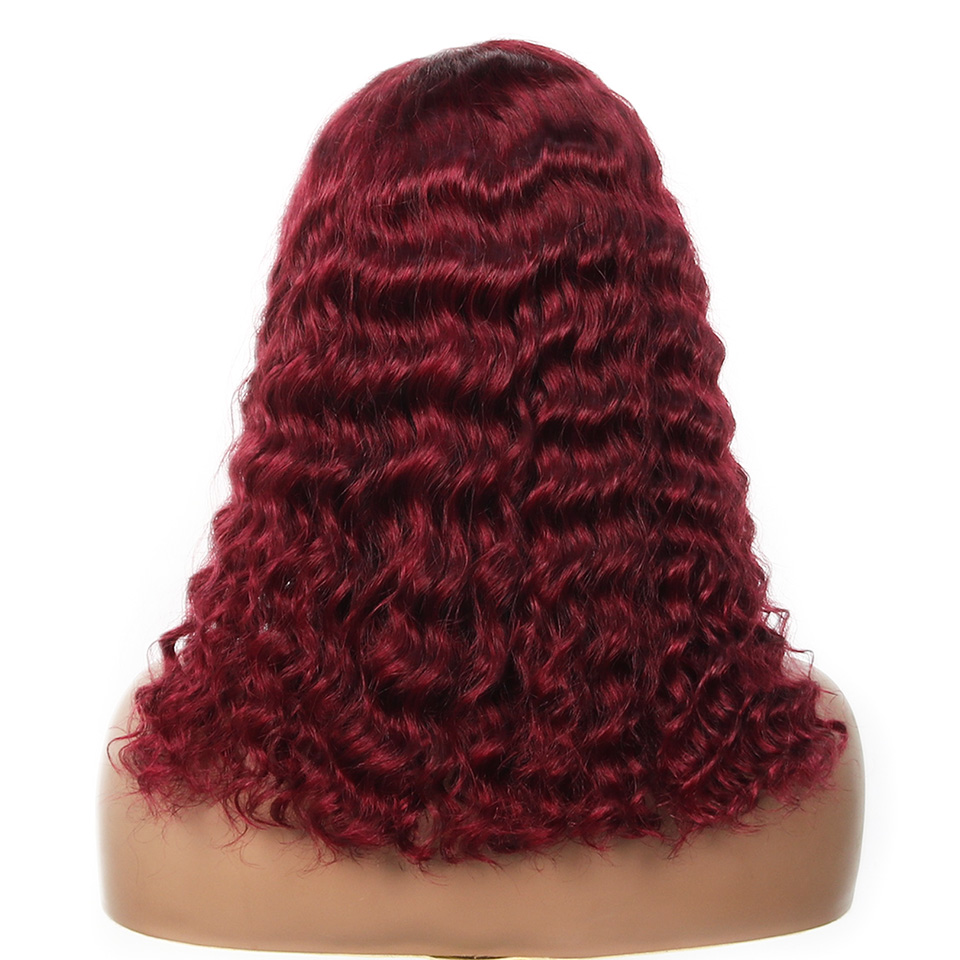 99j Burgundy Deep Bob Wig Huma - Glueless Wear And Go Human Hair Wig 评论和价格