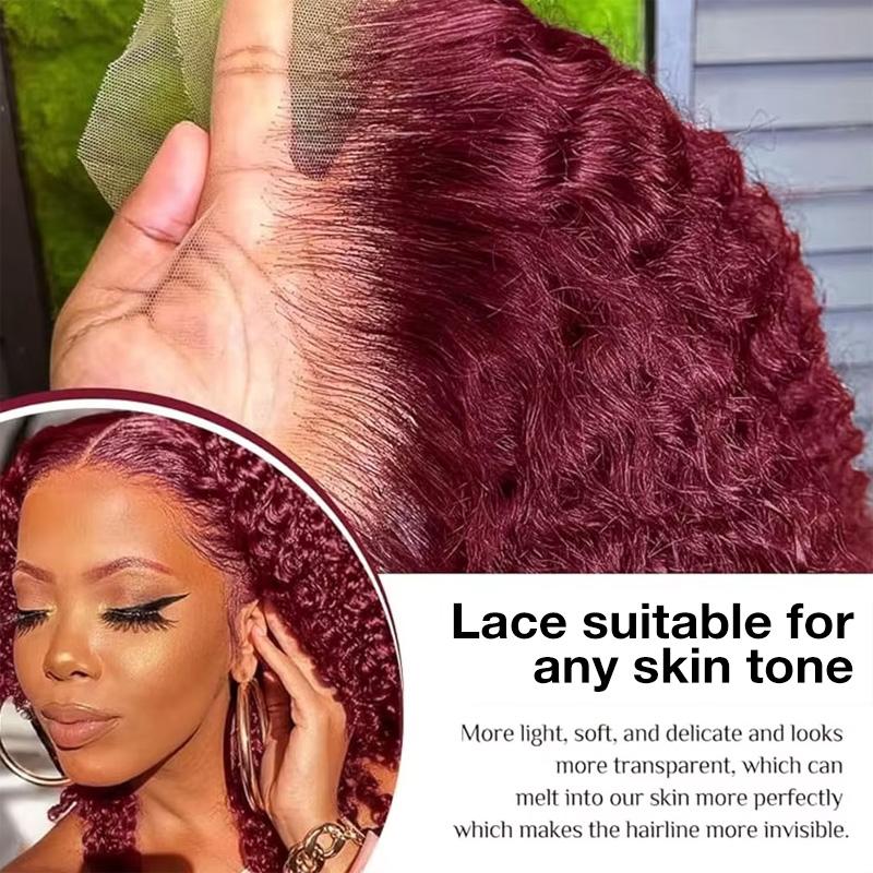 99j Deep Wave Lace Front Hair  - Hd Lace Frontal Wig Human Hair Pre Plucked 评论和价格