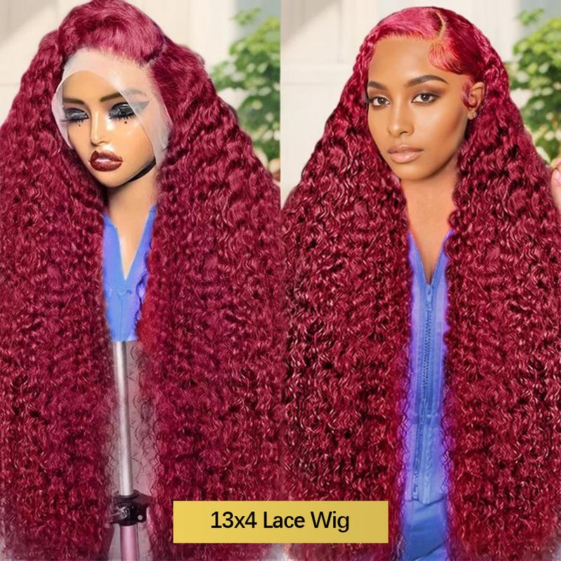 99j Deep Wave Lace Front Hair  - Hd Lace Frontal Wig Human Hair Pre Plucked 评论和价格