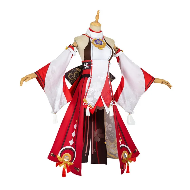 Yae Miko Cosplay Costume Game  - Synthetic Wigs 评论和价格