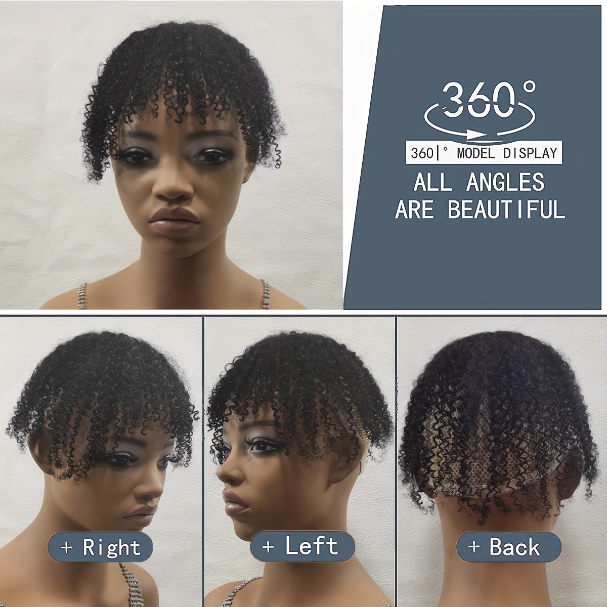 Hair Clip with Bangs-Topper Ha - Seamless Clip In Hair Extensions Human Hair 评论和价格