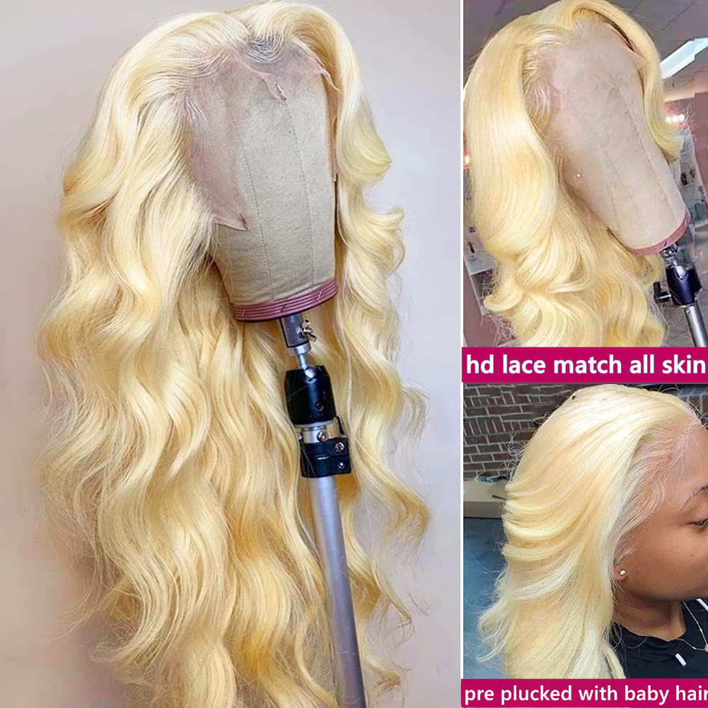 613 13x6 Lace Frontal Wig Huma - 613 Blonde Body Wave Lace Front Wig 评论和价格