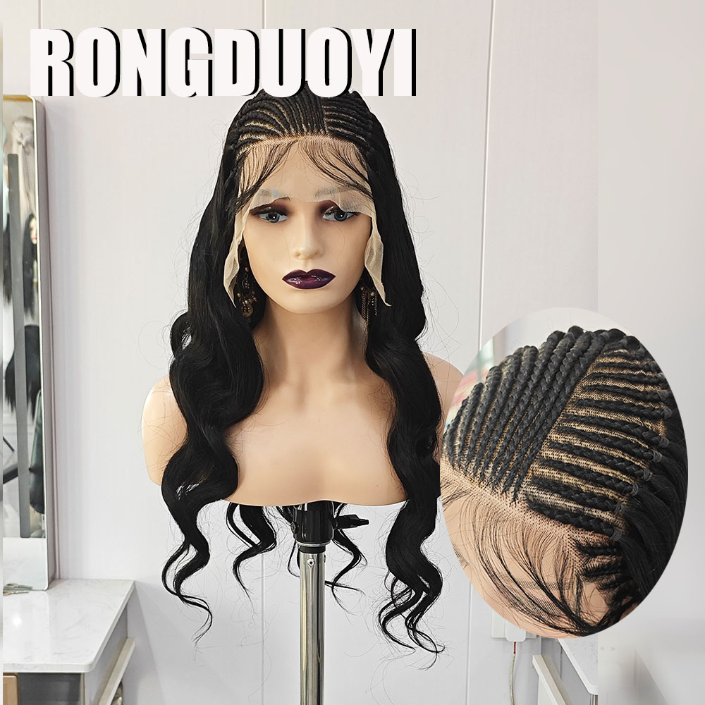 RONGDUOYI Black Braided Wave S - Synthetic Braided Wigs For Black Women 评论和价格