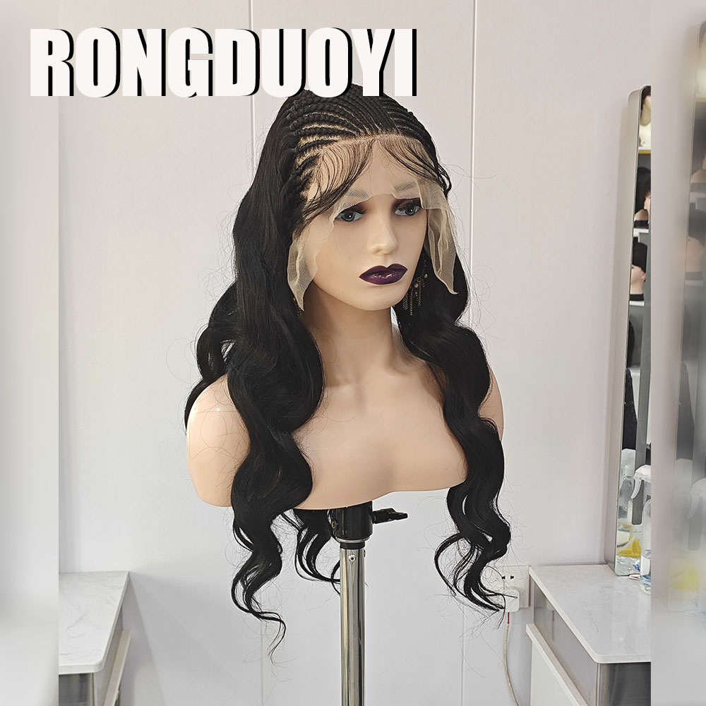RONGDUOYI Black Braided Wave S - Synthetic Braided Wigs For Black Women 评论和价格