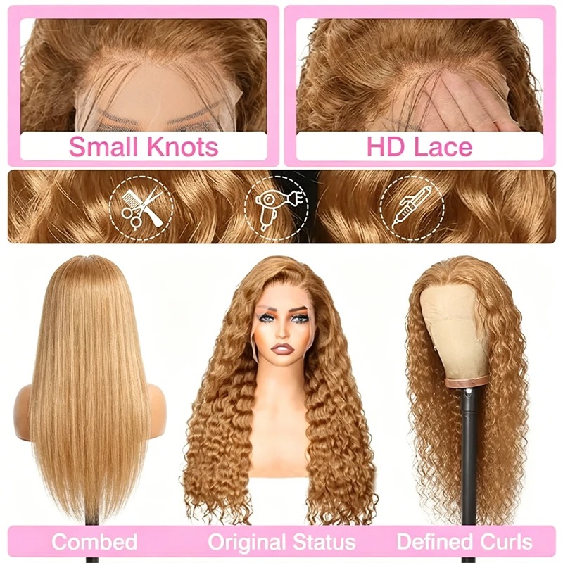34 38Inch Honey Blonde Wig Hum - Lace Front Wigs 评论和价格