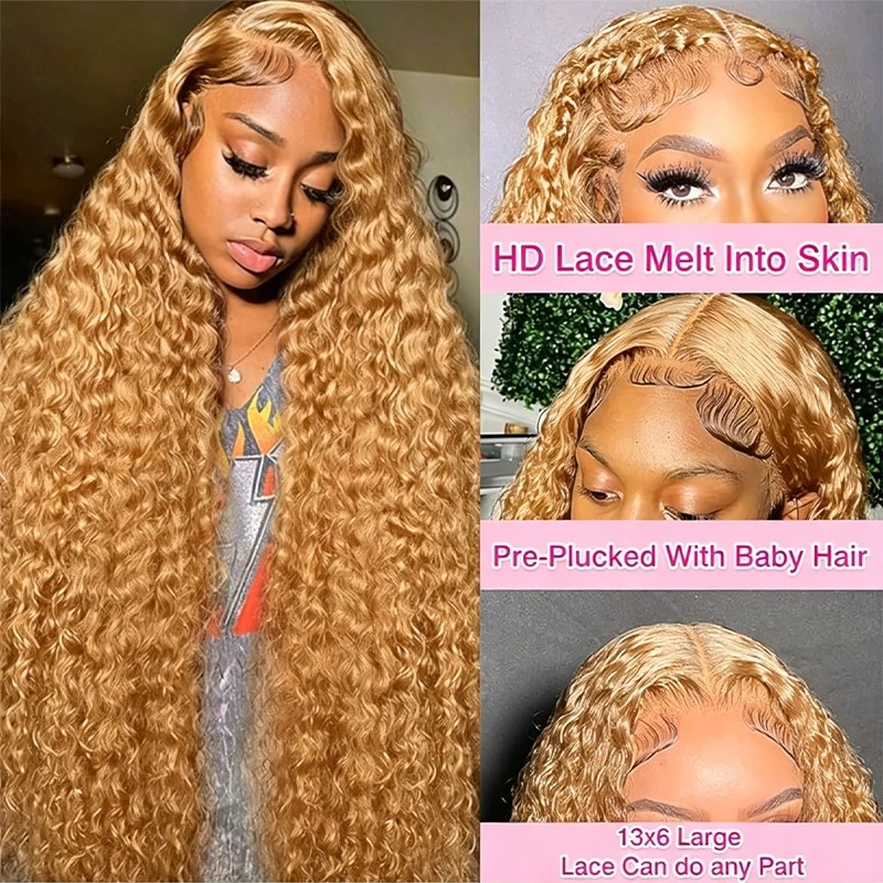 34 38Inch Honey Blonde Wig Hum - Lace Front Wigs 评论和价格
