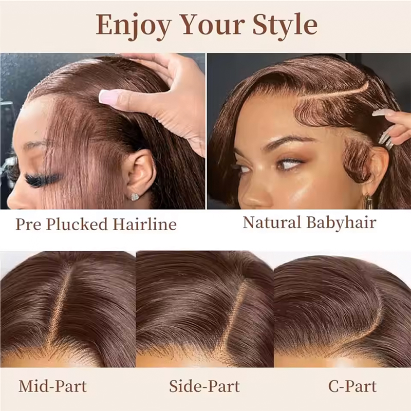 220% Density 34 Inch Chocolate - Lace Front Wigs 评论和价格