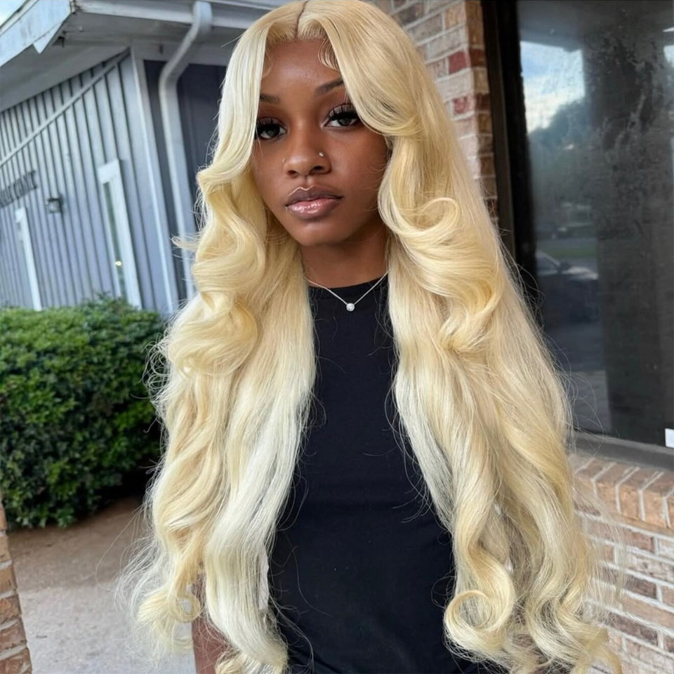 613 Blonde 13x6 HD Transparent - 613 Blonde Body Wave Lace Front Wig 评论和价格