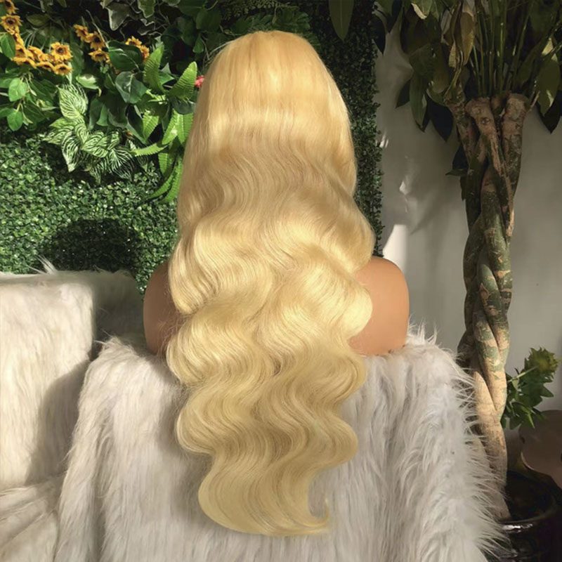 13x6 Lace Front 613 Wig Human  - 613 Blonde Body Wave Lace Front Wig 评论和价格